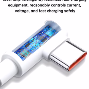 Angled USB Type C Cable Fast Charging 120W 6A – Ultra-Durable, High-Speed Power & Data Transfer 1m, 1.8m - Image 2